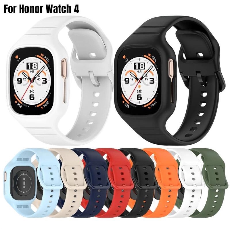 สายนาฬิกาข้อมือซิลิโคน TPU พรีเมี่ยม อุปกรณ์เสริม สําหรับ Honor Watch 4 Honor Watch4 TMA-L19