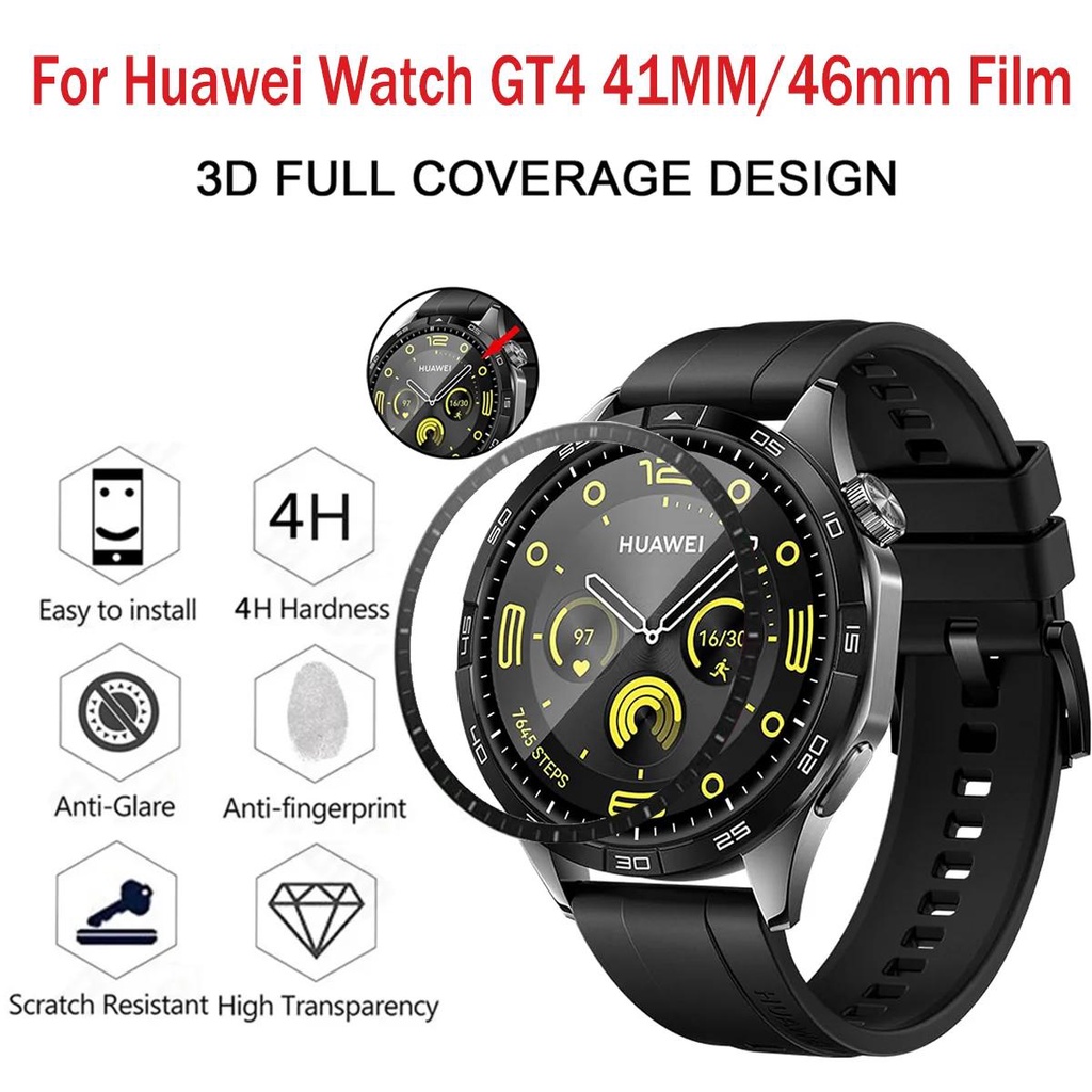 สําหรับ Huawei Watch GT4 46 มม. 41 มม. ฟิล์มป้องกันเต็มรูปแบบ ฟิล์มคอมโพสิต ป้องกันหน้าจอ 9D โค้ง นิ่ม ป้องกันหน้าจอ