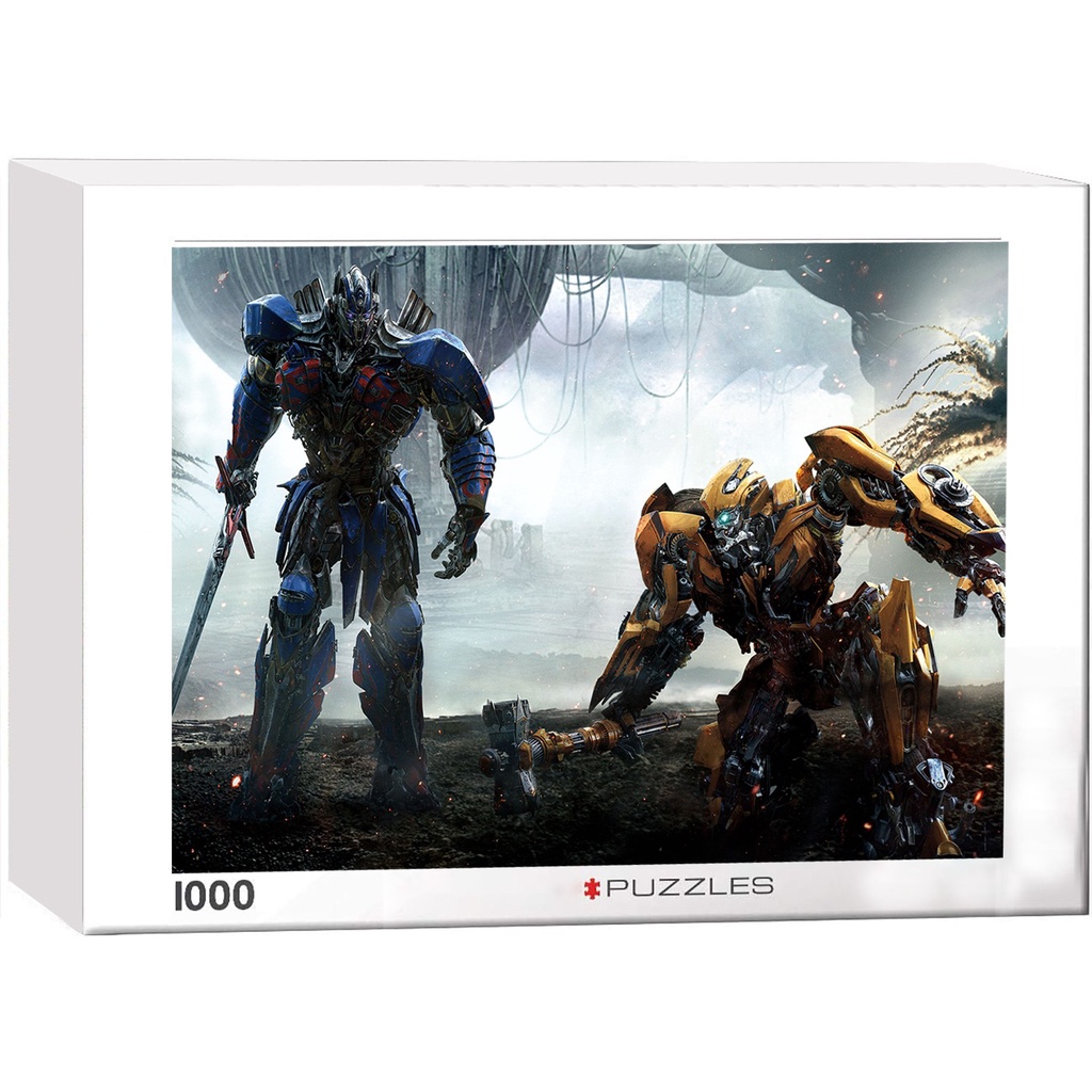 Bumblebee Transformers อัศวินสุดท้าย Optimus Prime จิ๊กซอว์กระดาษไม้ 1000 ชิ้นตกแต่งในครัวเรือนผู้ใหญ่ของเล่นเด็ก DIY ของเล่นเพื่อการศึกษา