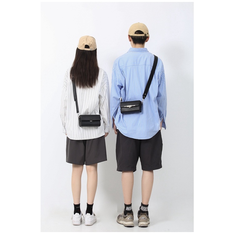 Sunwish -Tk HOT- Ja33 2023 Avant-garde กระเป๋าสะพายไหล่ สายโซ่คู่ ทรงสี่เหลี่ยม ขนาดเล็ก สไตล์เกาหลี สําหรับผู้ชาย