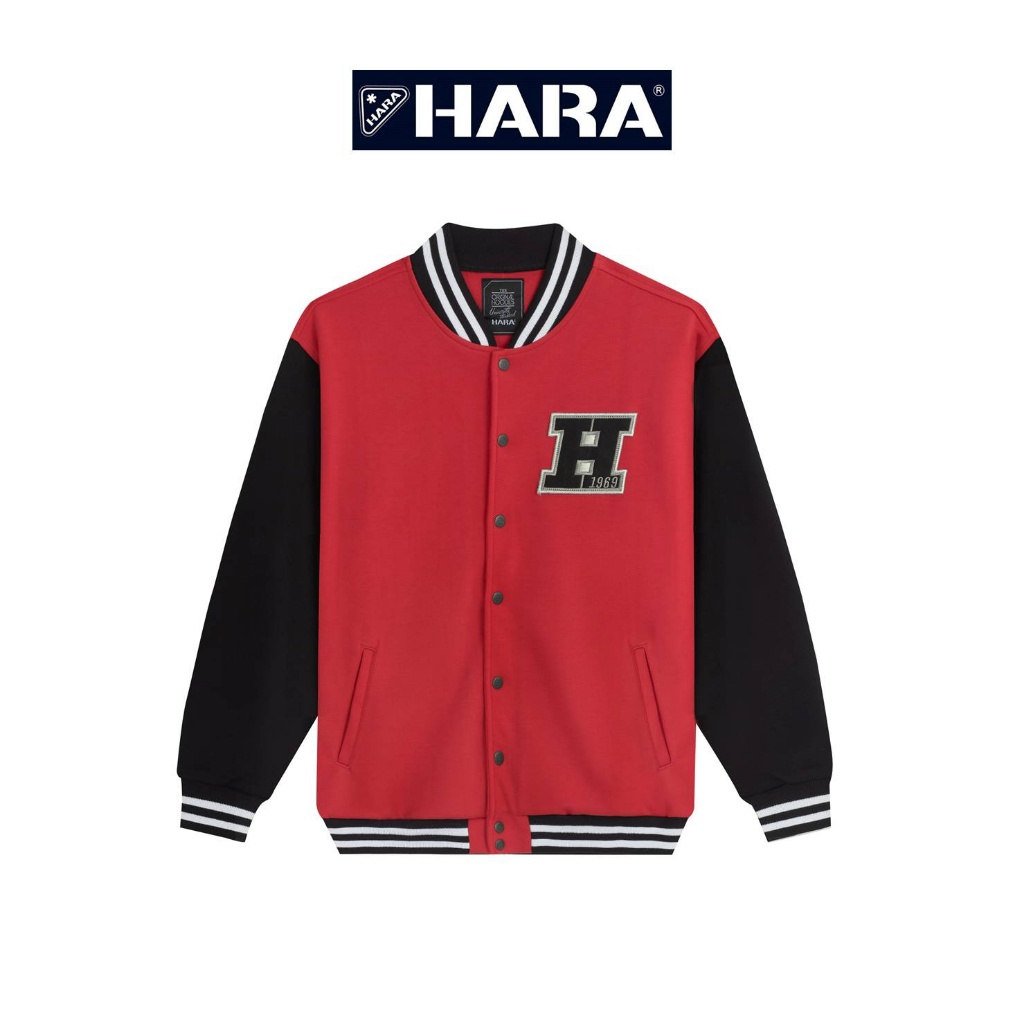[ส่งฟรี] Hara ฮาร่า ของแท้ เสื้อกันหนาว เสื้อหนาวสไตล์บอมบ์เบอร์ สกรีนลาย Cotton 100% คุณภาพดี ผ้ายืดใส่สบาย