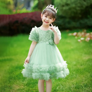 พร้อมส่ง ชุดเดรสเจ้าหญิง ผ้าตาข่าย สไตล์ตะวันตก สําหรับเด็ก …