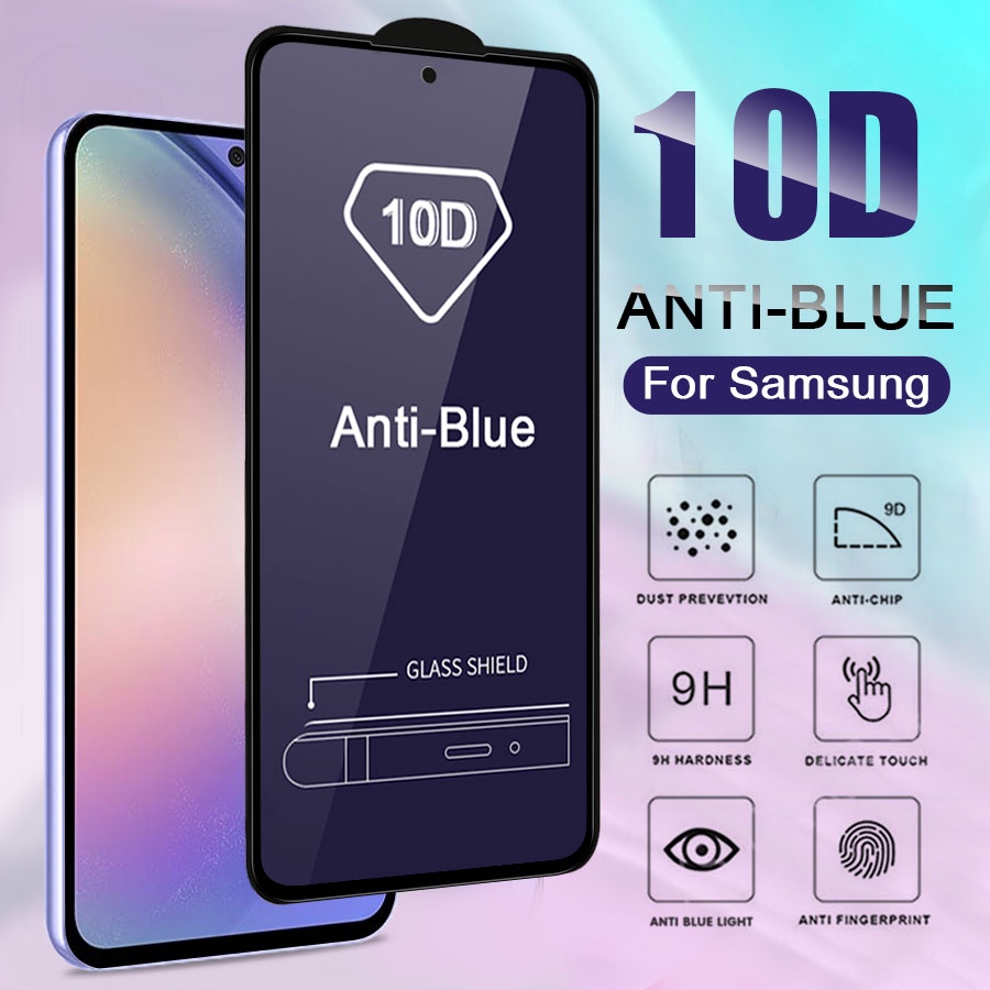 ฟิล์มกระจกนิรภัยกันรอยหน้าจอ กันแสงสีฟ้า สําหรับ Samsung Galaxy A34 A54 A24 A14 A04s A04e Note 10 Lite S23 S10 S20 fe A21s A13 A22 A32 A42 A23 A31 A33 A10s A02s A03s A11 M11 A12 A20s A30s A50s A51 A52s A53 A70s A71 A72 A73 A01 A02
