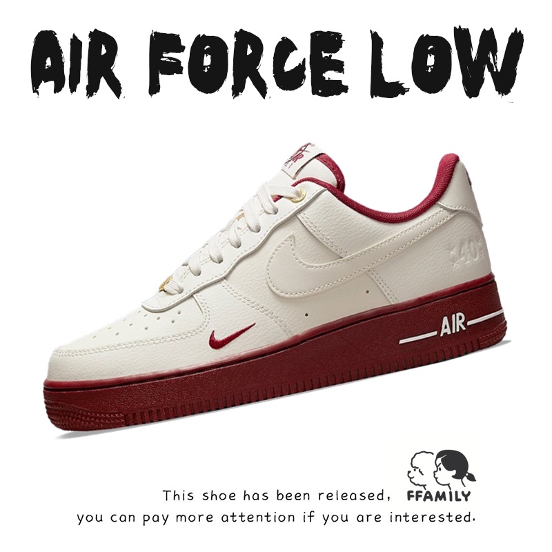 รุ่นนี้ฮิตมากกก Nike Air Force 1 Low '07 se off-white red  Sneakers ของแท้