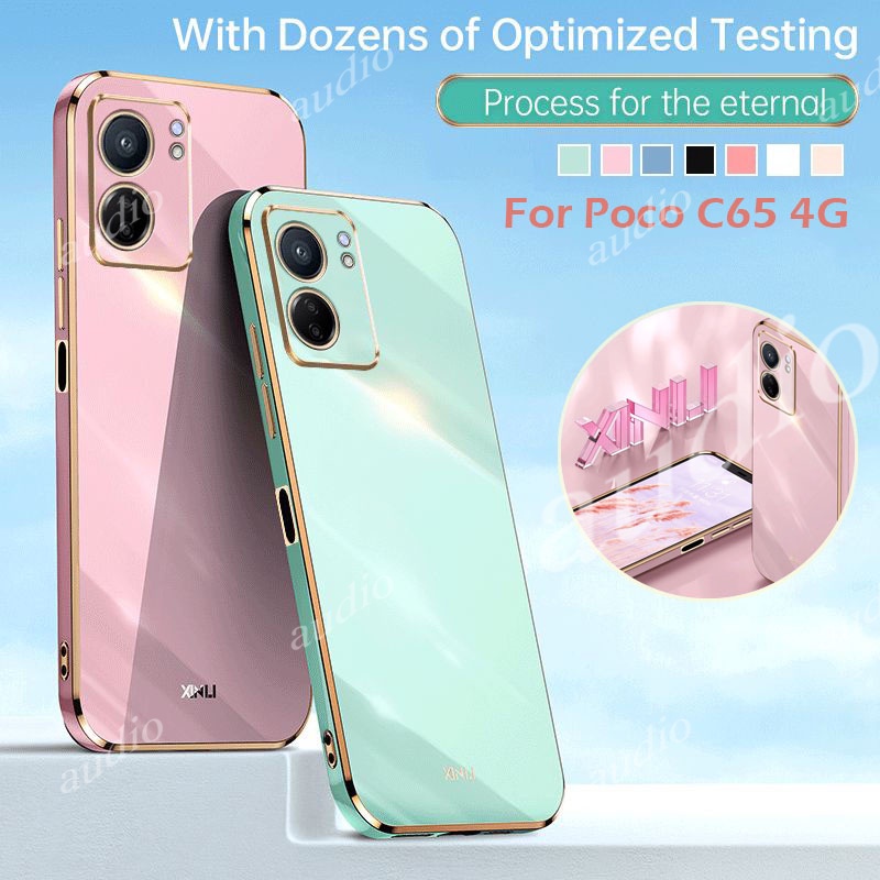 เคสโทรศัพท์มือถือแบบนิ่ม TPU กันกระแทก กันรอยกล้อง หรูหรา สําหรับ Poco c65 4G 2023 Poco c65 C 65 65C PocoC65 4G