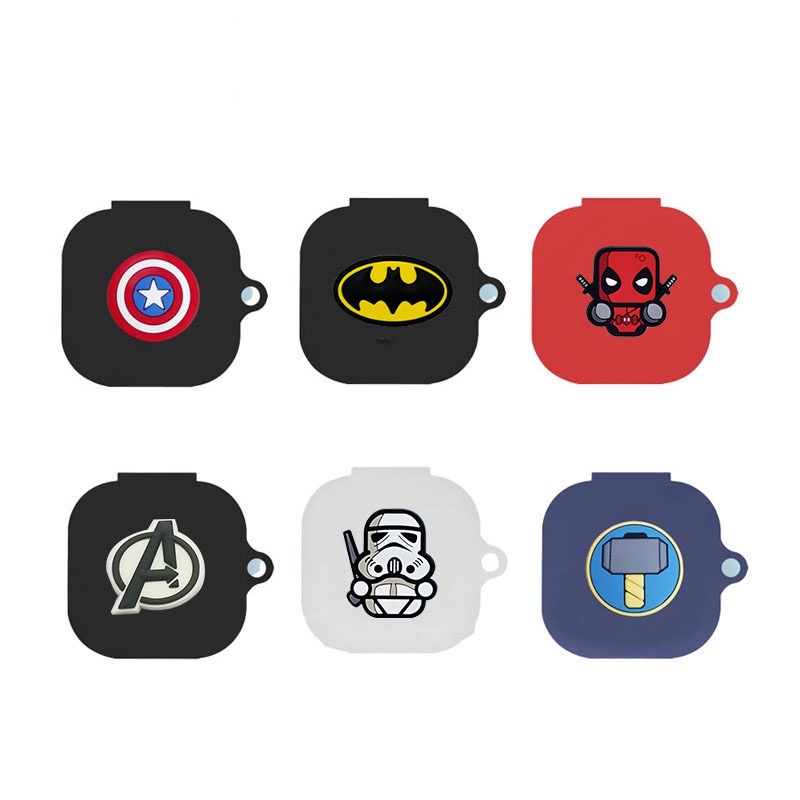 การ์ตูน Marvel Batman หูฟังสําหรับ QCY Melobuds ANC HT05 Hearphone Aksesoris พร้อมตะขอ