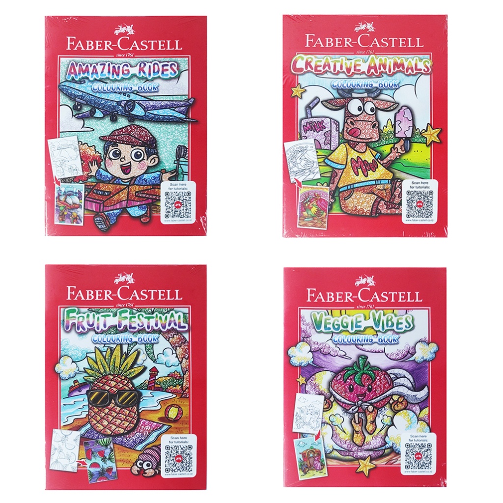 สมุดระบายสี Fabercastell Creative 10 แผ่น หลากหลาย Motif 104020 104023 104024 104025 - SHESB