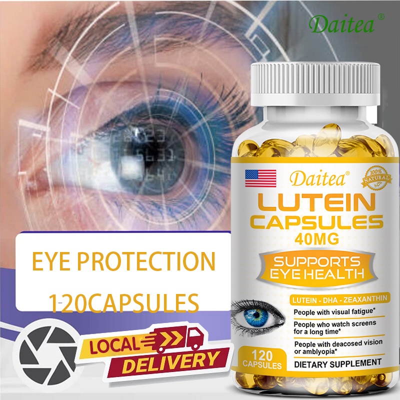 วิตามินบํารุงรอบดวงตา สารสกัดจาก Zeaxanthin และ Bilberry ช่วยบรรเทาอาการปวดตา วิสัยทัศน์ที่ดีต่อสุขภาพ แคปซูลผสมลูทีน
