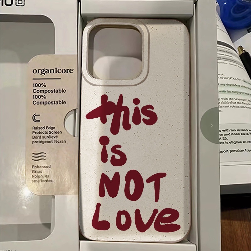 เคสโทรศัพท์มือถือแบบนิ่ม กันกระแทก ลายตัวอักษรภาษาอังกฤษ สีแดง สําหรับ iPhone 15Promax 14Promax 14Pro 14 11 12promax 12 13 13Pro 13promax 11promax xs xr xsmax 12pro 14Plus 8plus 11pro 7