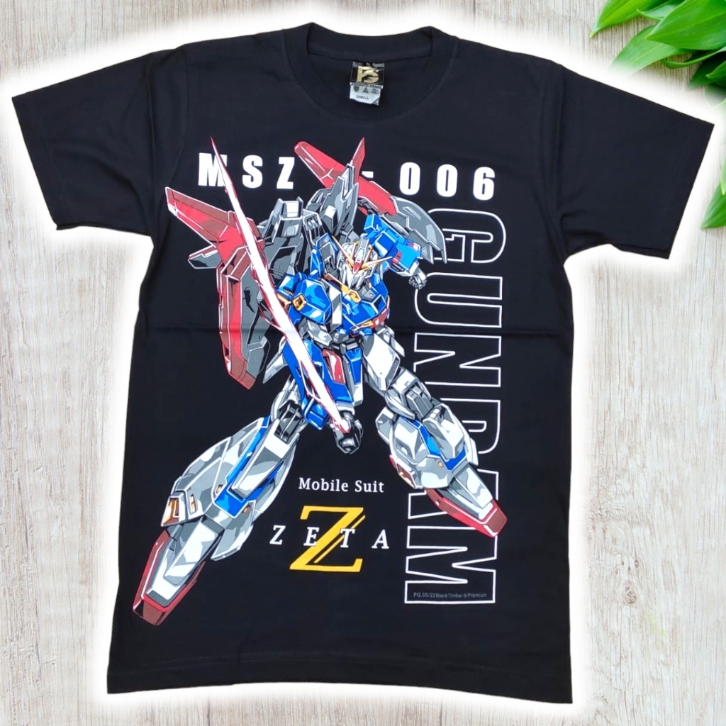 มีหลายสี Gundam MSZ-006 Zeta เสื้อยืด สีดํา
