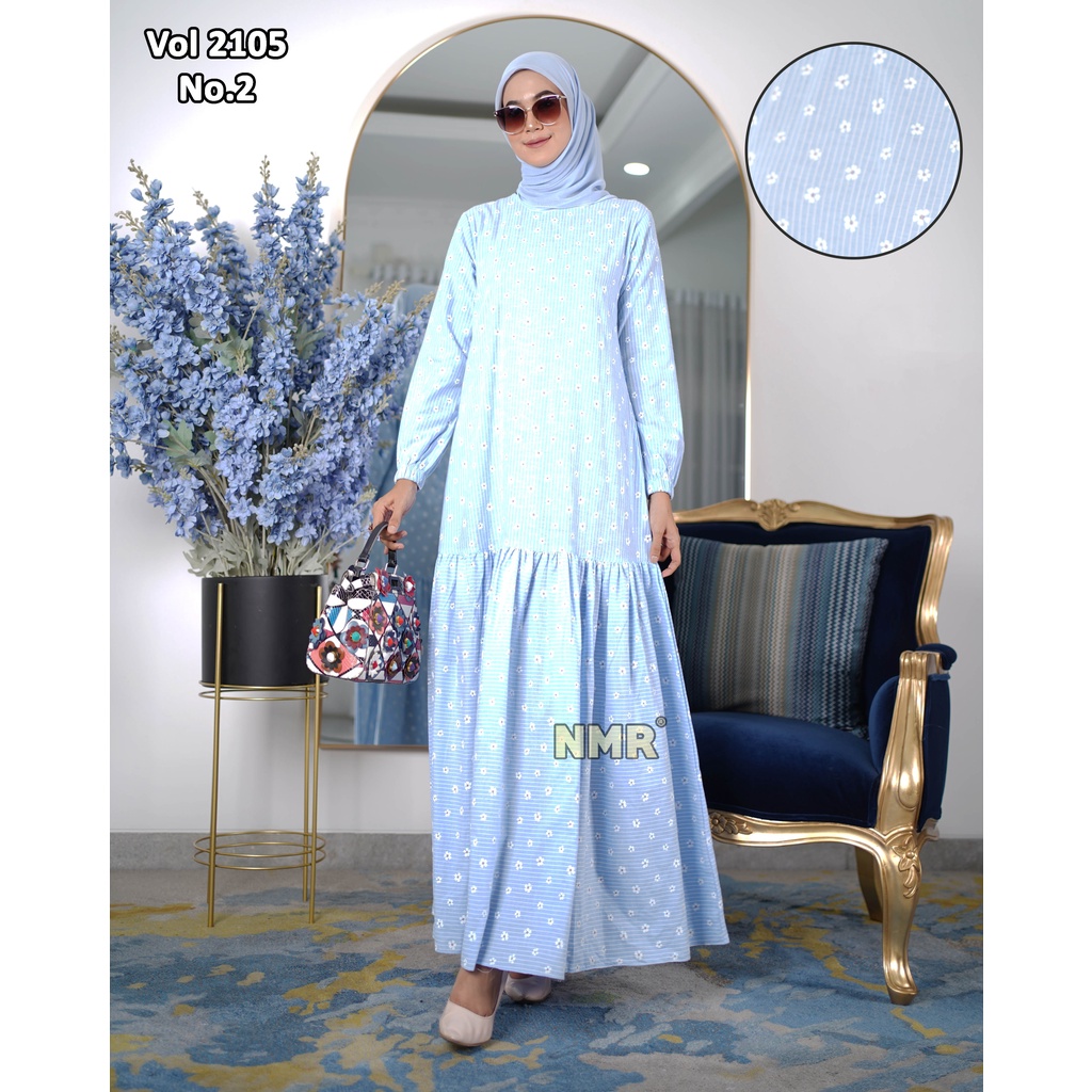 NMR Gamis Cotton Z*ra Vol 2105-2 (ซิปหลัง)
