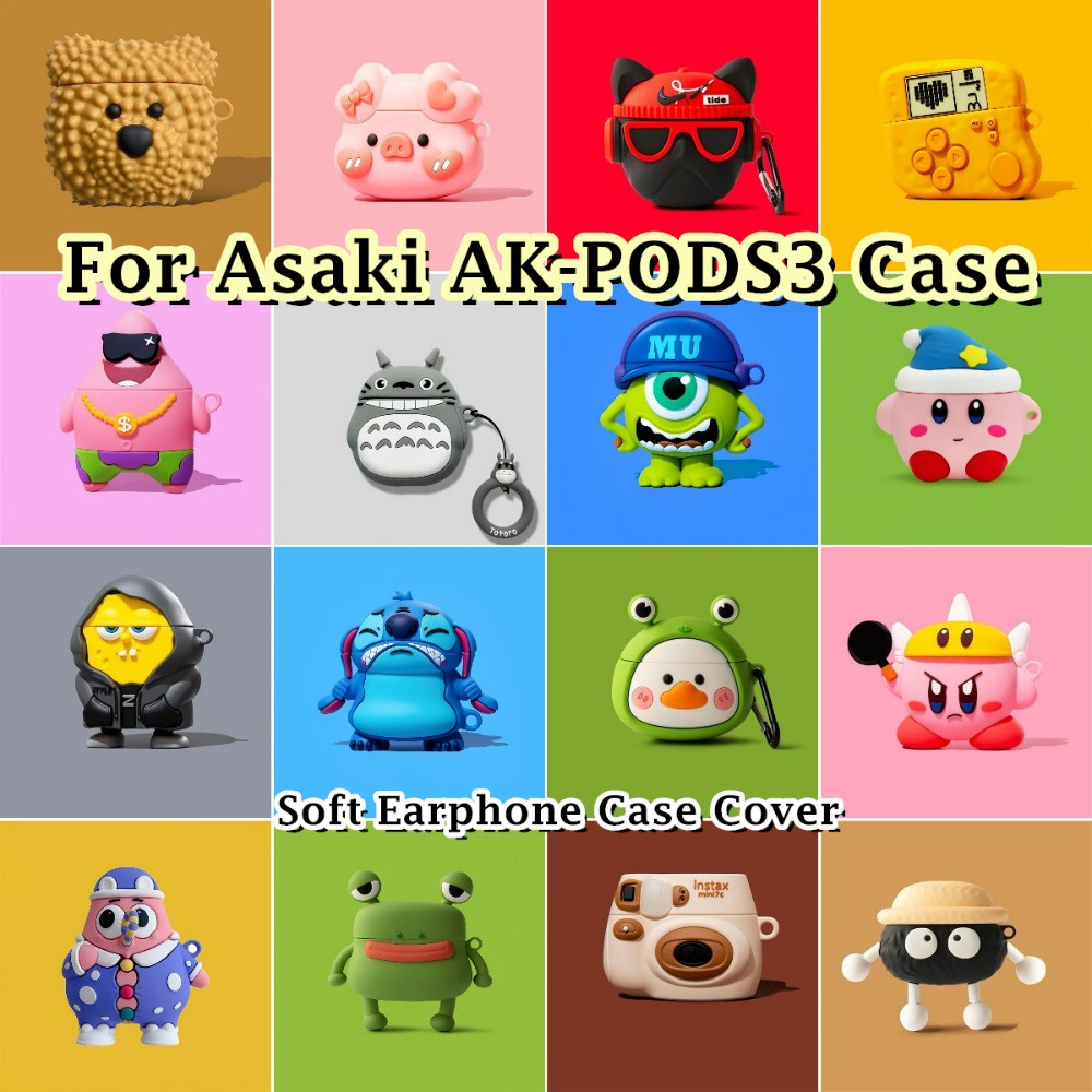 พร้อมส่ง! นําไปใช้กับ Asaki AK-PODS3 เคส Case เคสหูฟัง การ์ตูนน่ารัก ซิลิโคนนุ่ม เคส เคสหูฟัง NO.1