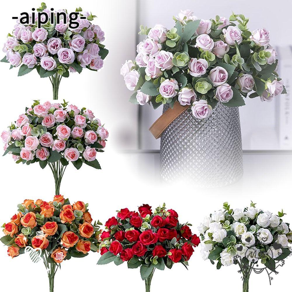 Aiping ดอกกุหลาบยูคาลิปตัสประดิษฐ์ 5 ส้อม 30 ซม. สําหรับตกแต่งบ้าน งานแต่งงาน