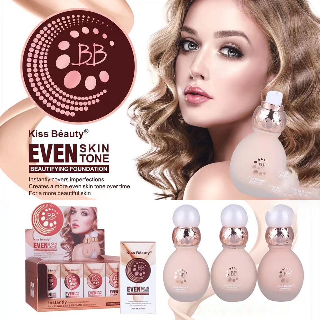 Kiss Beauty58675 รองพื้นบีบ ช่วยปกปิดริ้วรอย จุดด่างดำ ให้ผิวเนียนปรับสีผิวให้ดูสม่ำเสมอ ดูผิวกระจ่างใสสส.