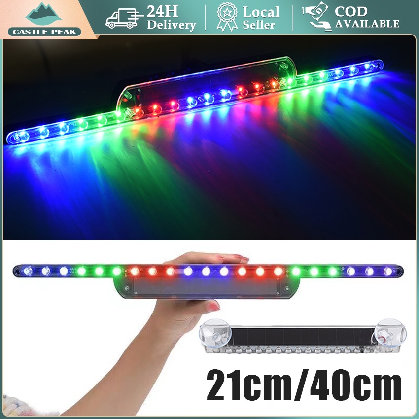 MATAHARI พลังงานแสงอาทิตย์รถยนต์รถจักรยานยนต์ Strobe Light LED กระพริบพลังงานแสงอาทิตย์ Strobe Light