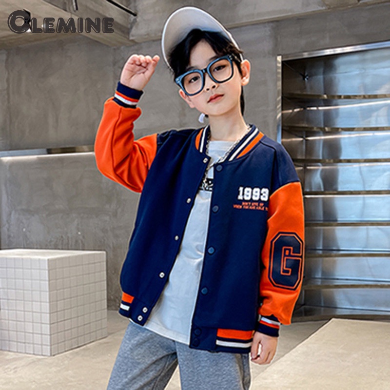 Clemine เสื้อแจ็กเก็ตเบสบอล ขนาดใหญ่ สําหรับเด็ก