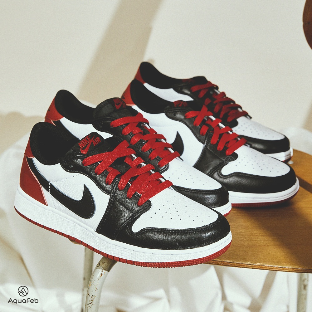 nike Nike Air Jordan 1 Low OG Male Black Red AJ1 Toe Chicago Casual Shoes CZ0790-106