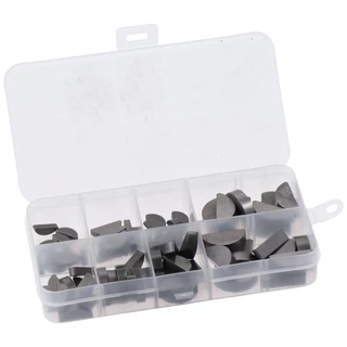 POPULAR 80 ชิ้น Keyway Assortment, ครึ่งวงกลม Universal Freewheel, Half Round Key Assortment Kit Key Assortment สําหรับ Fasteners Mechanical Industry