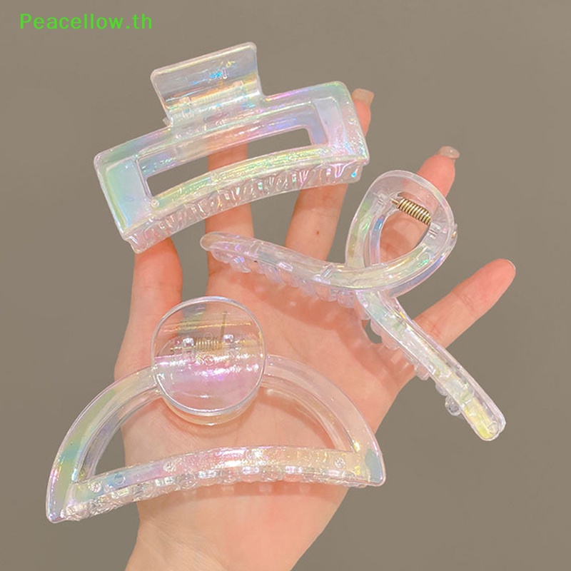 Peacellow กิ๊บติดผมหางม้า พลาสติกใส สไตล์เกาหลี สําหรับผู้หญิง TH