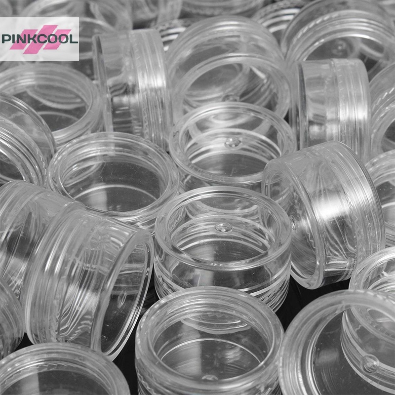 Pinkcool กระปุกใส ขนาดเล็ก สําหรับใส่ครีม เครื่องสําอาง 50 ชิ้น