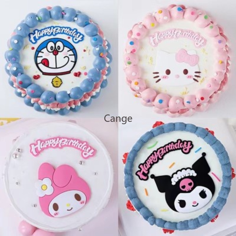 ตุ๊กตาการ์ตูน Sanrio Kuromi Melody Cinnamoroll สําหรับตกแต่งเค้กวันเกิด งานแต่งงาน