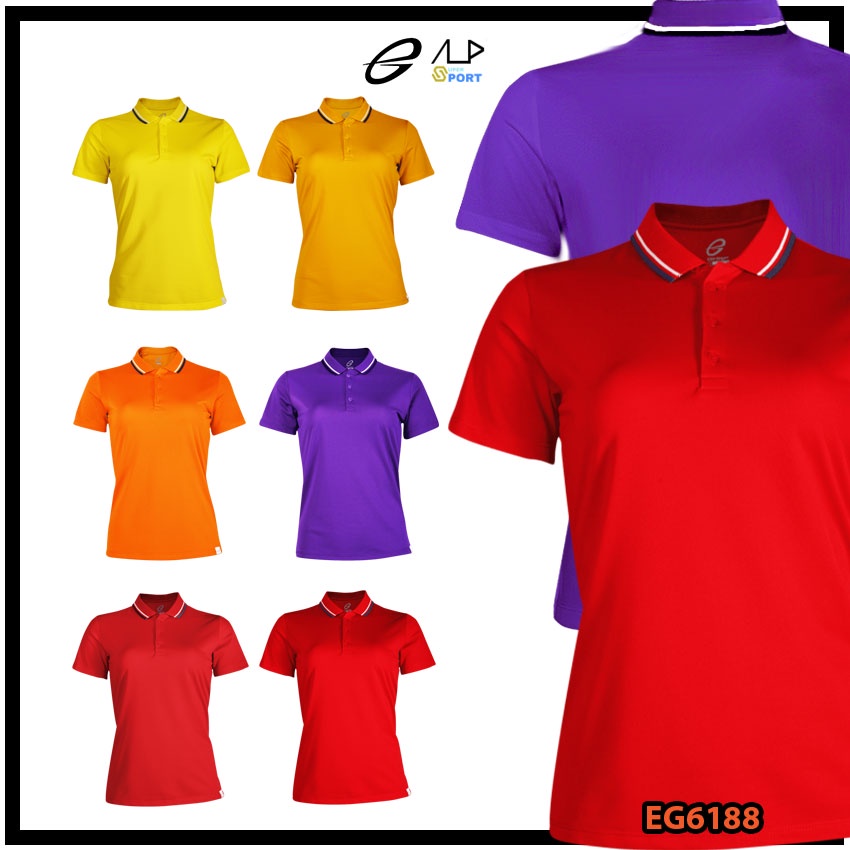 💥ลดโหดสูงสุด 1,000 บาท💥 เสื้อโปโลหญิงเบสิคแขนสั้น EGO SPORT รุ่น EG6188 ชุด 2 แท้100%