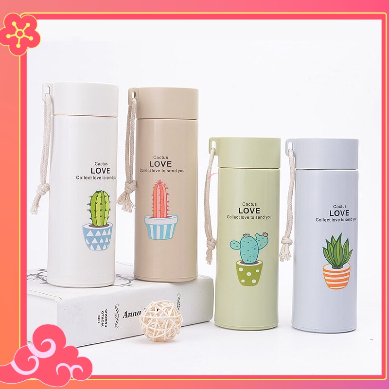 ขวดน้ำ ความต้านทานความร้อนที่ดี  ขวดน้ำแฟชั่น แก้ว ขวดน้ำ 400 มล. คุณภาพดีราคาถูก แข็งแรง