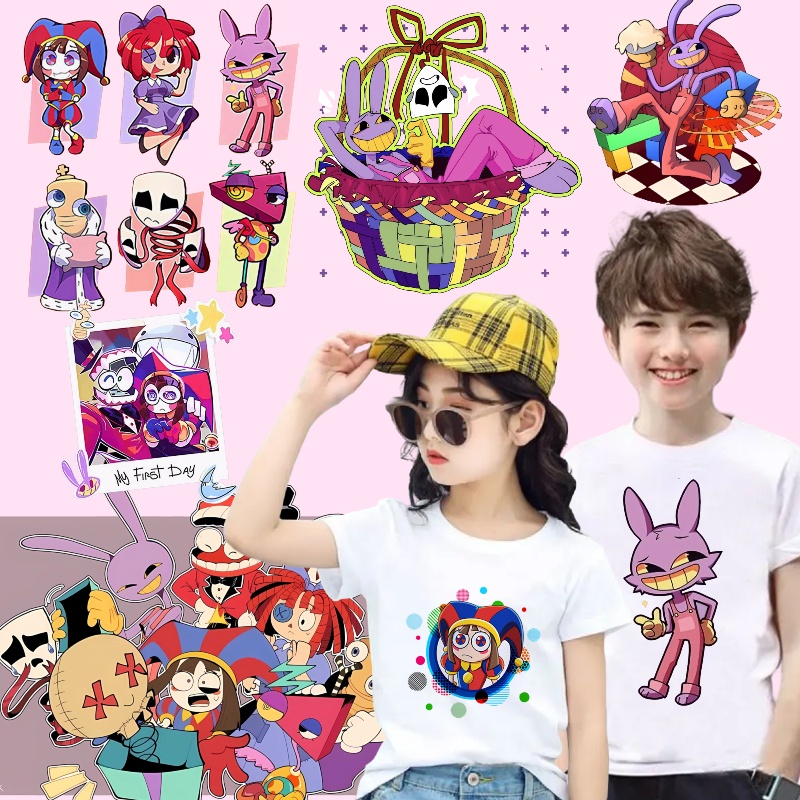 ใหม่ สติกเกอร์ดิจิทัล ลายการ์ตูน POMNI POMNI สําหรับติดตกแต่งเสื้อผ้า กระเป๋า หมวก DIY