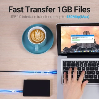 Vention USB 2.0 Mini 2A 480Mbps สายเคเบิลข้อมูล USB สําหรับกล้อง Mp3 Mp4