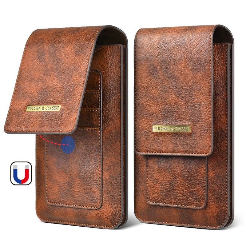 Boutique Bag กระเป๋าร้อยเข็มขัด แนวตั้ง ใส่โทรศัพท์ได้สองเครื่อง ทนทาน