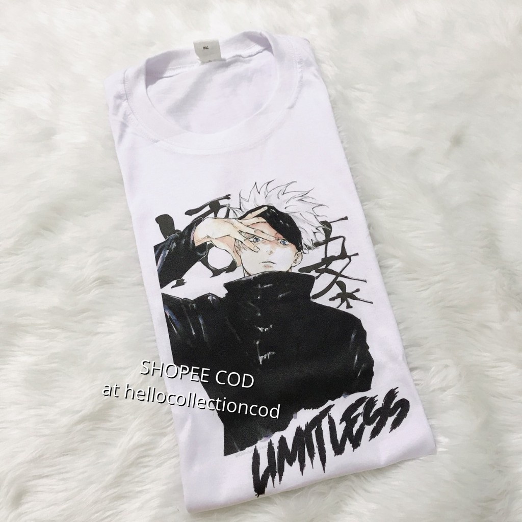 ความร้อน เสื้อยืดสําหรับผู้ชาย♛F.Jujutsu Kaisen - เสื้อยืดเชิ้ตอนิเมะ Satoru Gojo VER3 สําหรับผู้ชาย