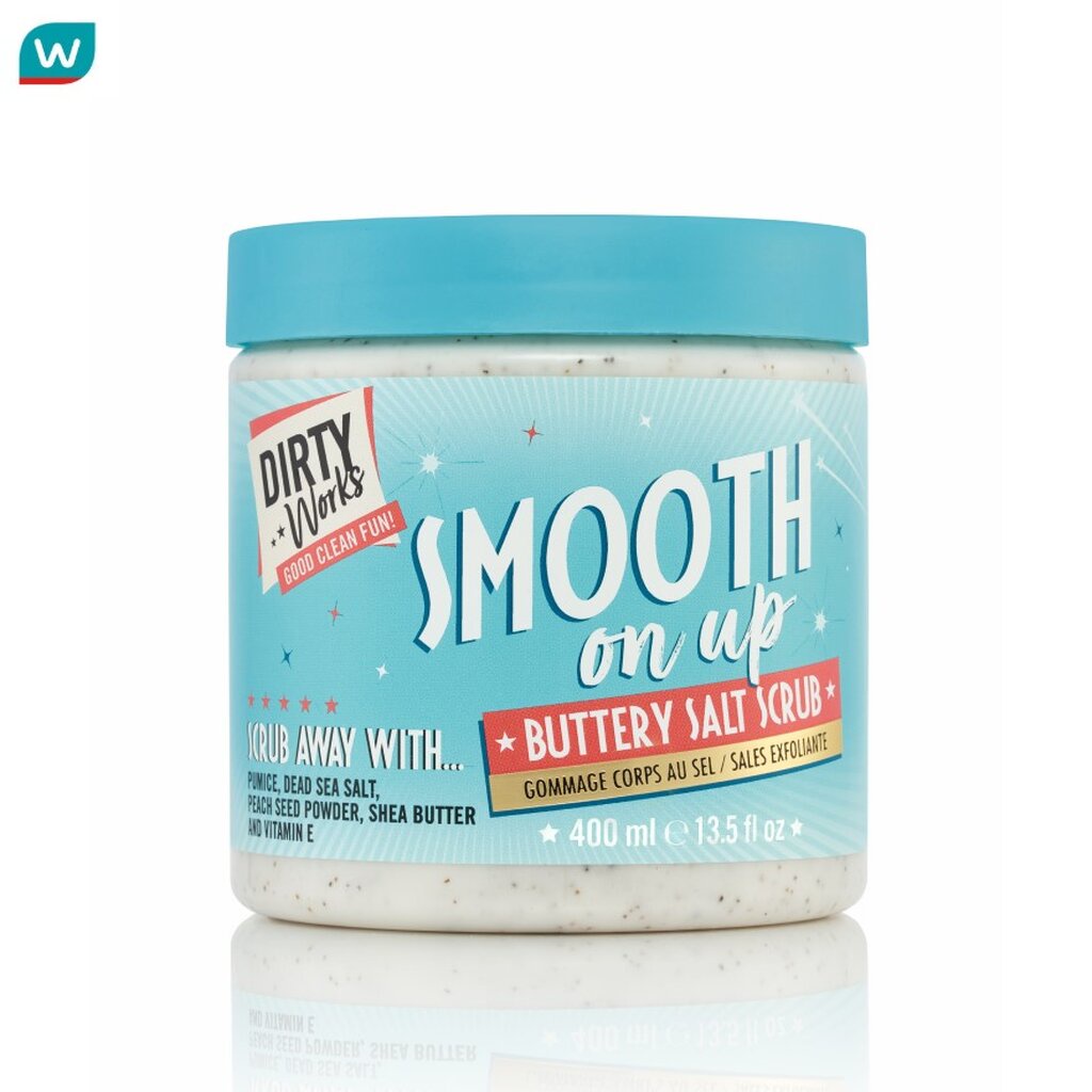 Dirty Works เดอร์ตี้ เวิร์คส สมูธ ออน อัพ บัตเตอร์รี่ ซอลท์ สครับ 400 มล.