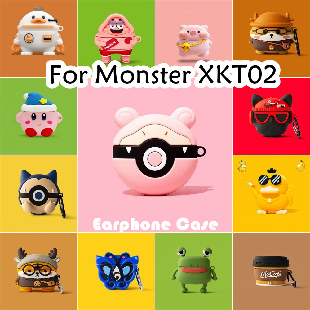 【imamura】เคสหูฟังซิลิโคนนิ่ม ลายการ์ตูนมอนสเตอร์น่ารัก สําหรับ Monster XKT02