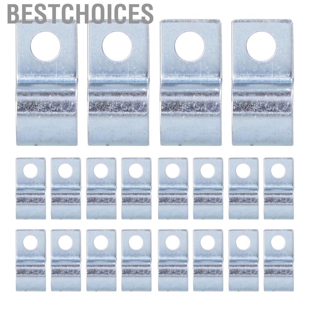 Bestchoices 20PCS SINGLE Hole PIPE CLAMP สังกะสีชุบสแตนเลสท่อคลิป