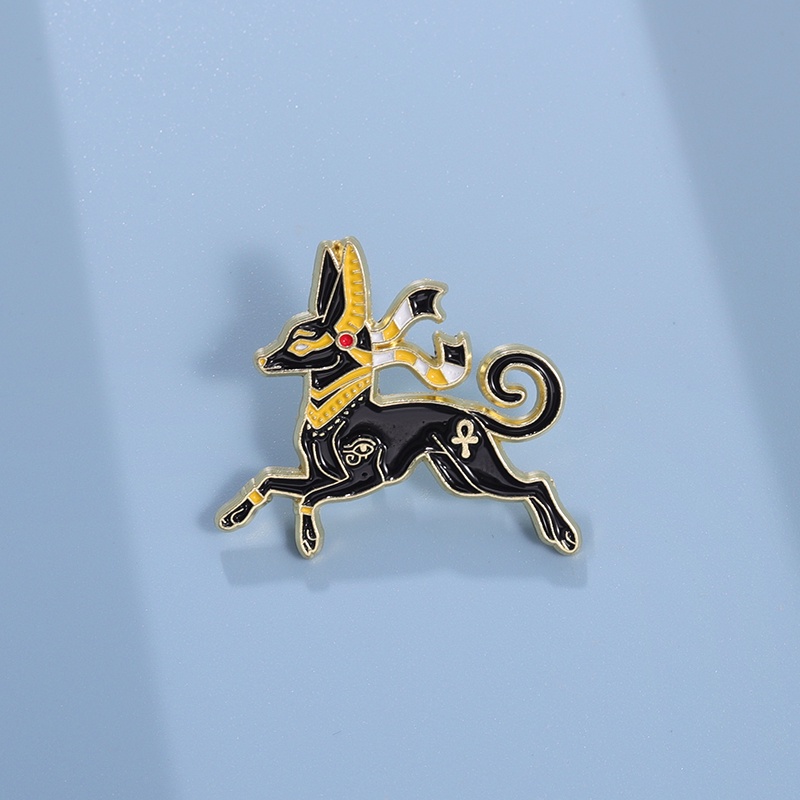 เข็มกลัด รูปการ์ตูน Anubis The God of Deasts เครื่องประดับ สไตล์วินเทจ สําหรับเพื่อน