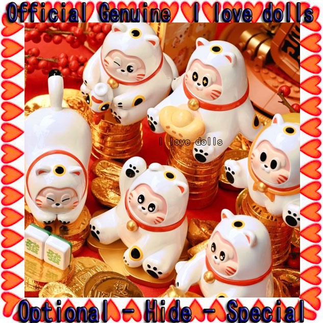 The sllo Lucky Cat Series Blind Box [ของแท้] ตุ๊กตาฟิกเกอร์น่ารัก