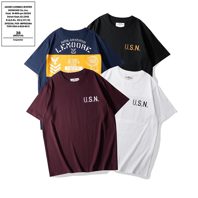 เสื้อยืด Amikaki สไตล์ทหารสีกรมท่า จากOKONKWO