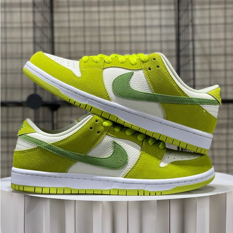 【SALE】Nike SB Dunk Low "Green Apple" Low Cut Casual Sport รองเท้าผ้าใบรองเท้าสเก็ตสำหรับผู้ชายและผู