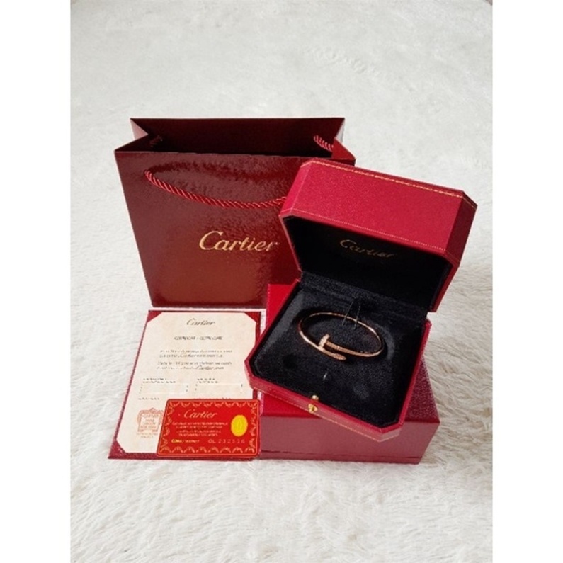 Cartier Just a Clou Nail Shape Bracelet SM Rose Gold Slim Small Size Brand New