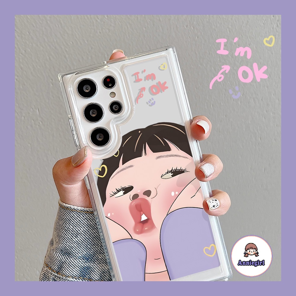 เคสโทรศัพท์มือถือแบบนิ่ม ใส ลายการ์ตูนเด็กผู้หญิงตลก สําหรับ SAMSUNG A12 M12 A13 S21 S22 S23 S24 Plus S24 Ultra S21 FE A54 A53-5G A50 A50s A30s