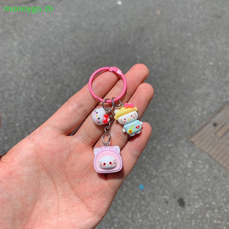 Monnygo Sanrio Anime Hello Kitty พวงกุญแจการ์ตูน Kawaii อบเชยสุนัข Kuromi Melody กระเป๋าเป้สะพายหลังจี้อุปกรณ์เสริมพวงกุญแจเด็กน่ารักของขวัญ TH