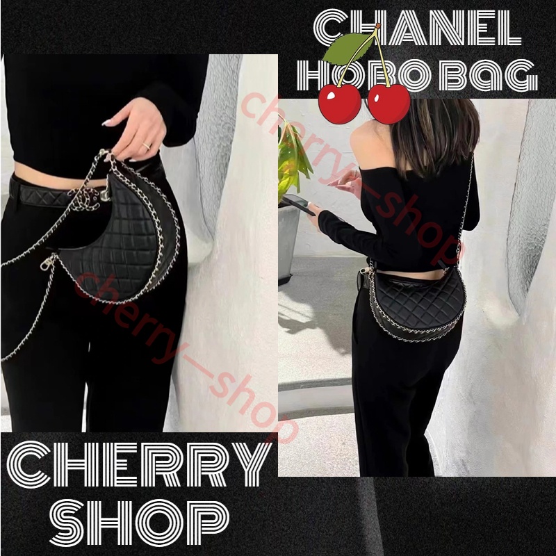 Chanel mini/small hobo bag กระเป๋าพระจันทร์เสี้ยว/กระเป๋าขนมจีบ/ผู้หญิง