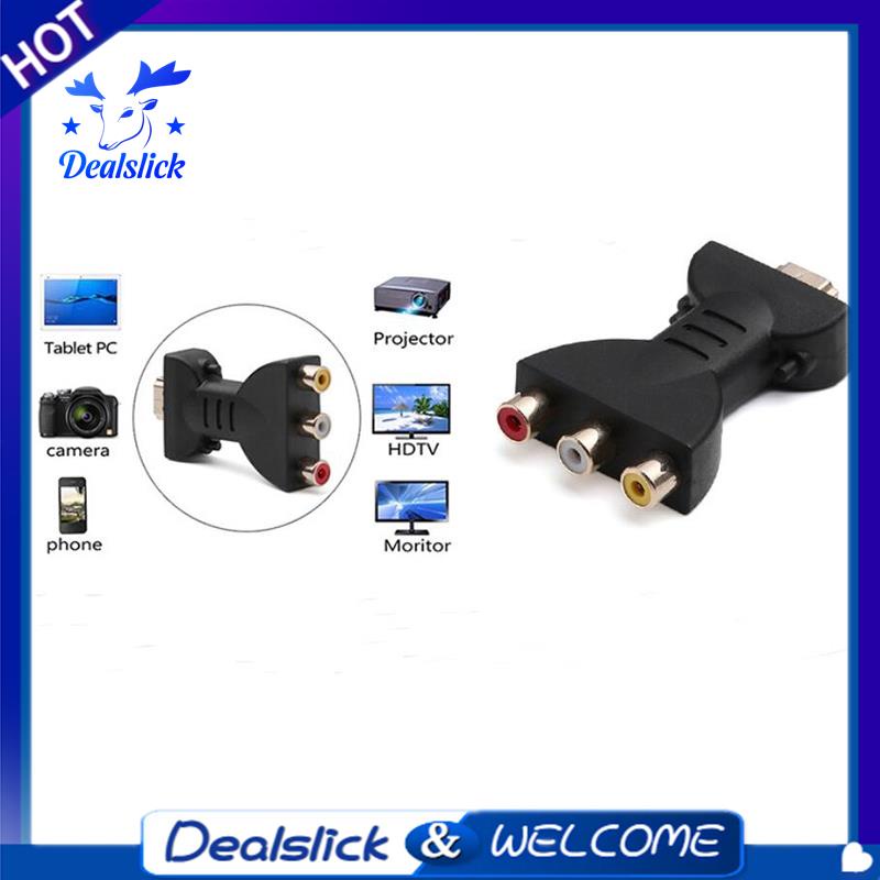 【Dealslick】อะแดปเตอร์เชื่อมต่อเสียง Hdmi เป็น 3 RGB RCA HDMI ตัวผู้ เป็น 3 RCA