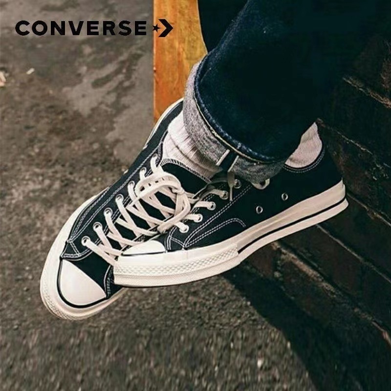 Converse Chuck Taylor All Star 70 ox (Classic Repro) - Black สีดำ  คอนเวิร์ส แท้ผ้าใบ รองเท้า true