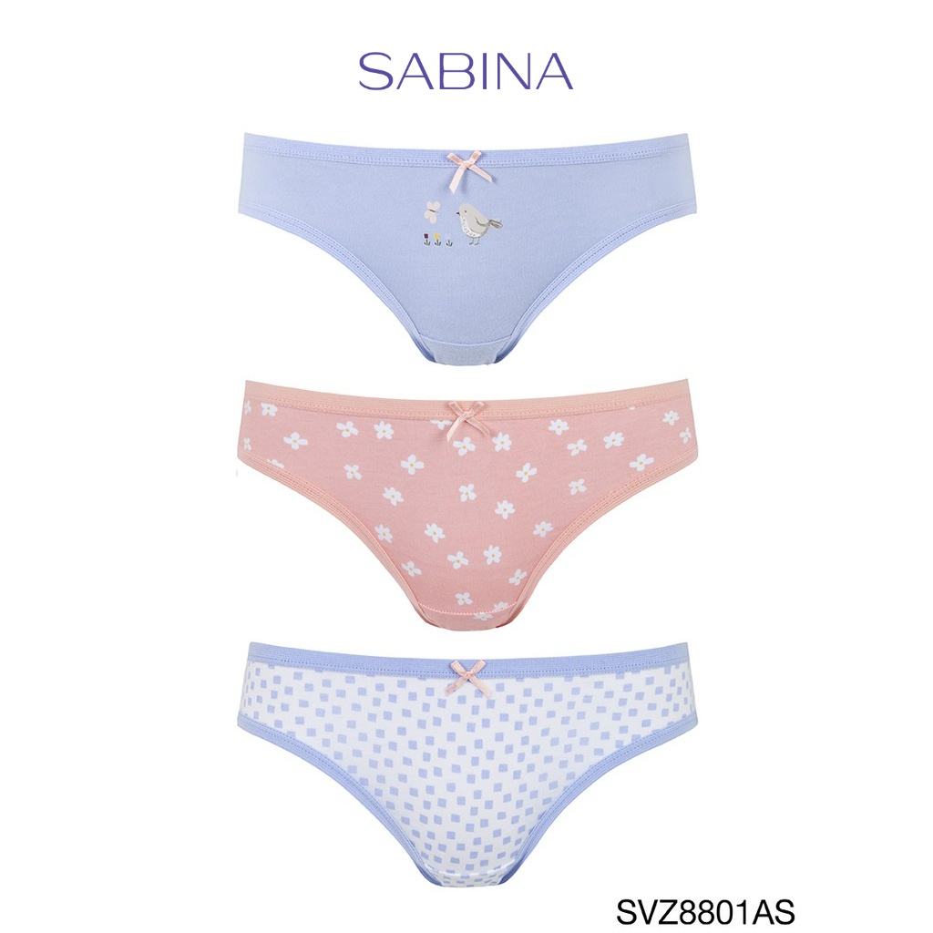 Sabina size M กางเกงชั้นในเด็ก ( 3 pcs ) รุ่น Panty Zone รหัส SVZ8801AS หลากสี