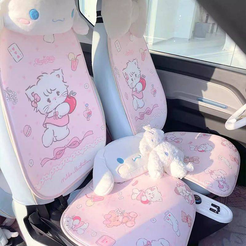 Mikko Car Interior Universal Car Cushion Backrest Women's Cute Car Seat Cushion Pink Car Cushion NiZ0