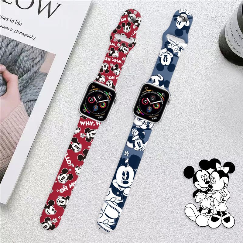 สายนาฬิกามิกกี้สำหรับ applewatch S8 iwatch7/6/5/4/3/2 /se สากล