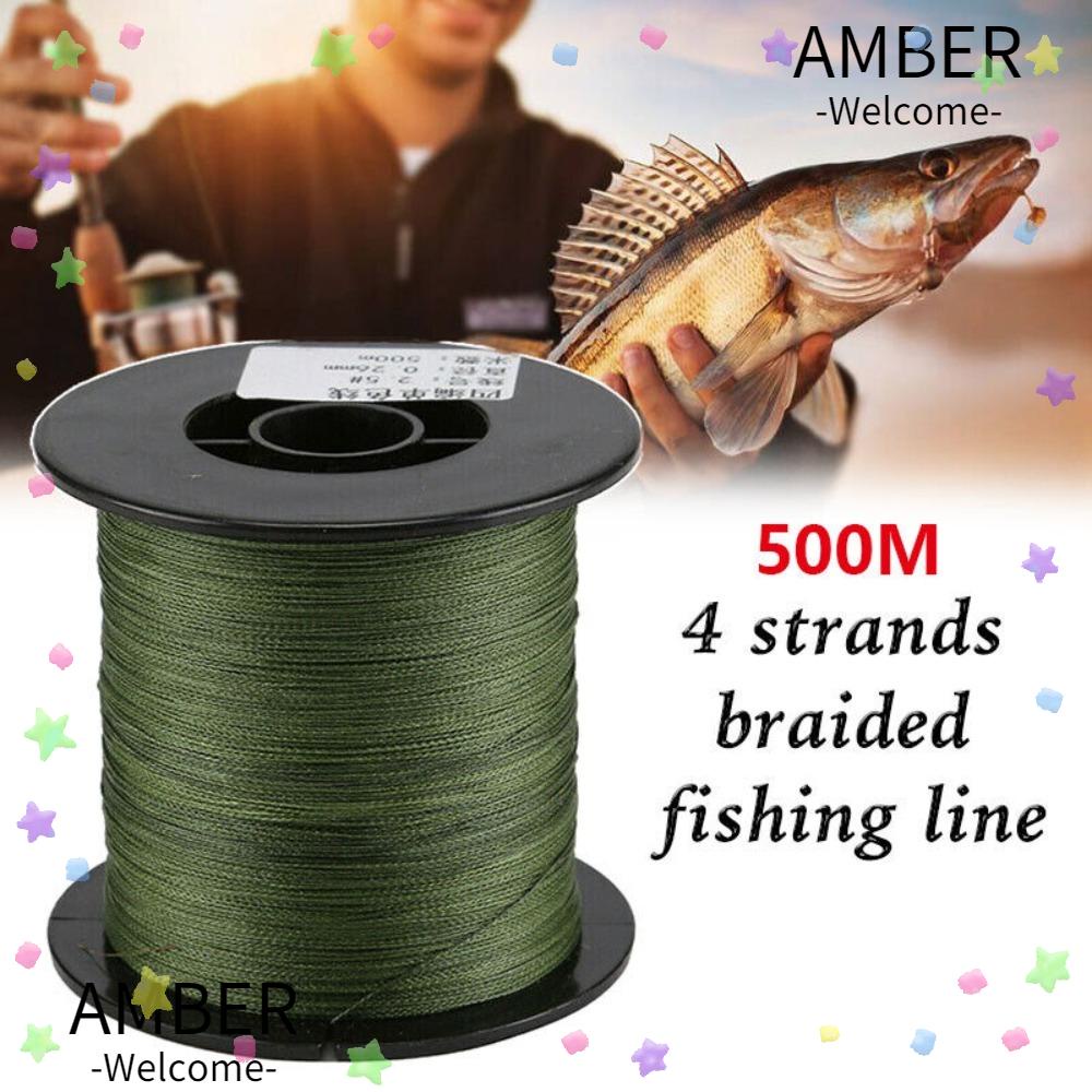 Amber สายเบ็ดตกปลา PE ถัก 4 เส้น 500 ม. 30-50 ปอนด์