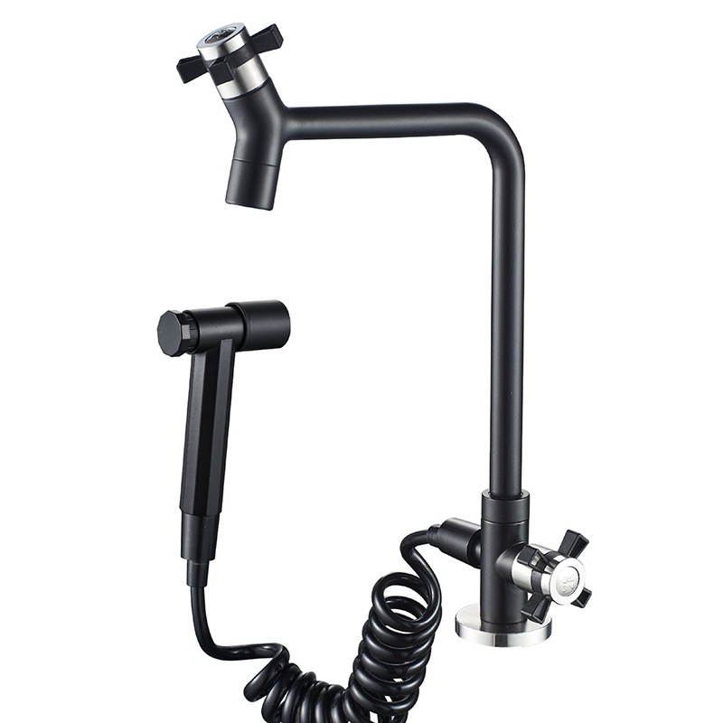 ก๊อกน้ําสแตนเลส เกรด 304 แบบหมุนได้ พร้อมปืนสเปรย์ สําหรับสระว่ายน้ํา - รูปที่ 3