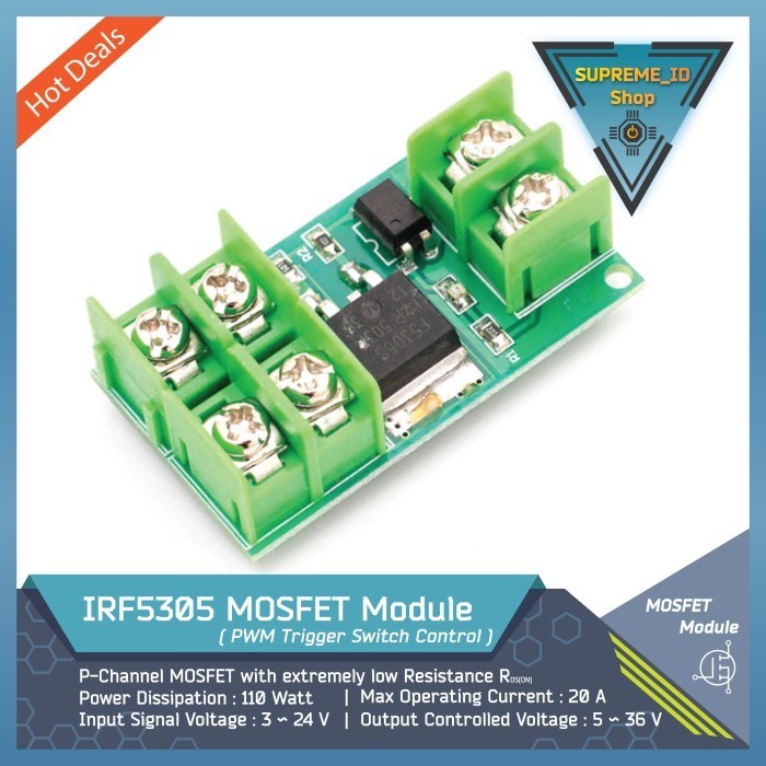 IRF5305 F5305 S พลังงานสูง P-Channel MOSFET โมดูล PWM สวิตช์ทริกเกอร์